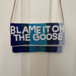 Francesca's Collections Blame It On The Goose Beaded Clutch